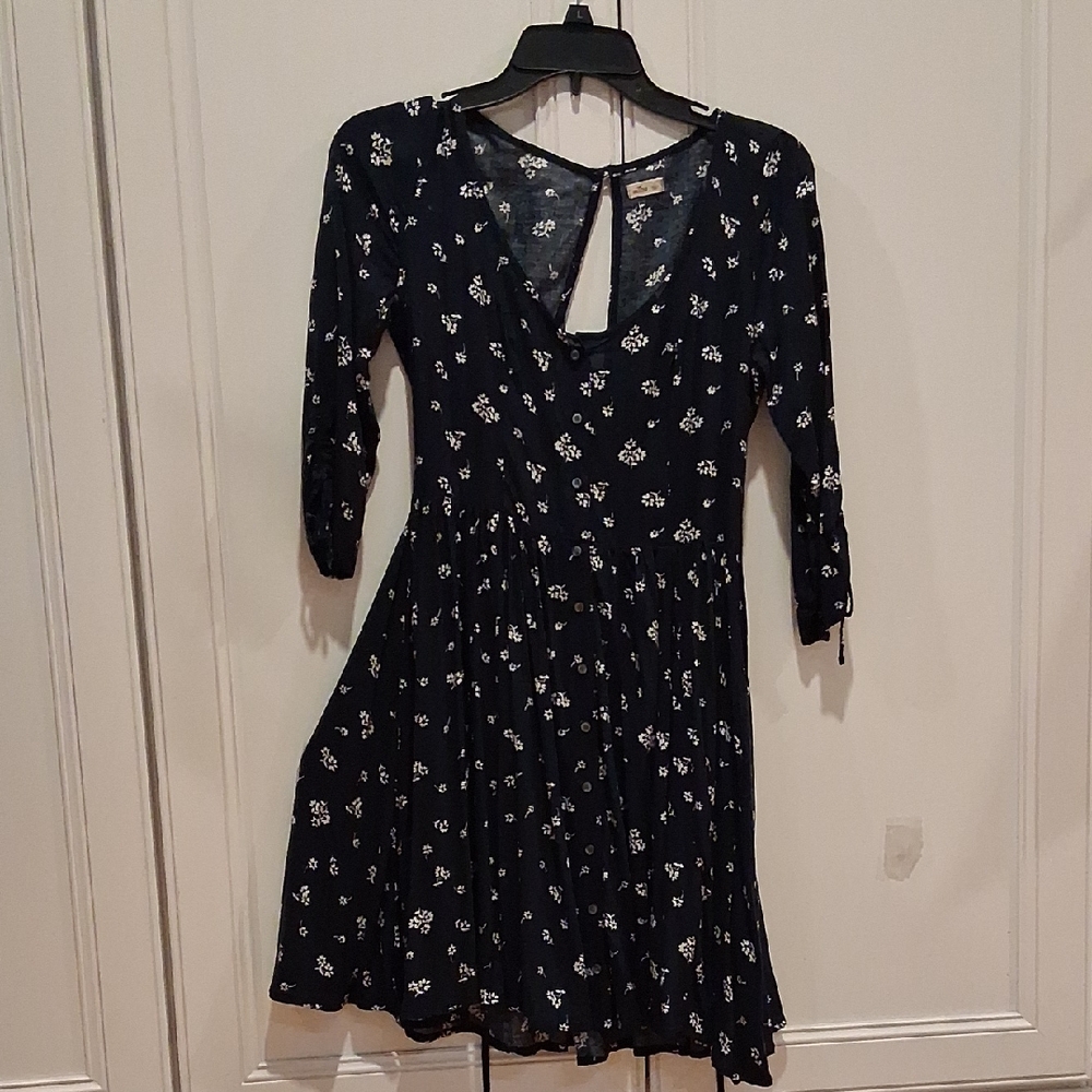 Hollister Navy Floral Mini Dress